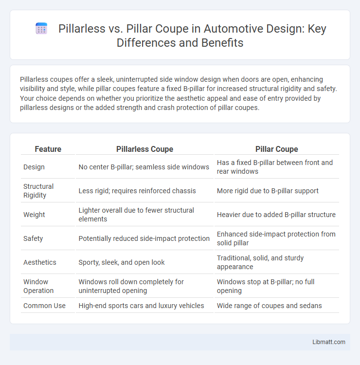 Pillarless vs. Pillar Coupe in Automotive Design: Key Differences and Benefits