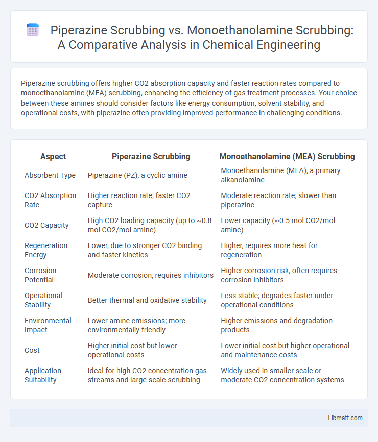 Piperazine Scrubbing vs. Monoethanolamine Scrubbing: A Comparative Analysis in Chemical Engineering