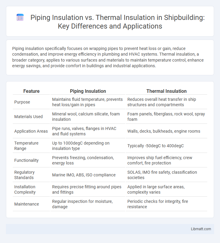 Piping Insulation vs. Thermal Insulation in Shipbuilding: Key Differences and Applications