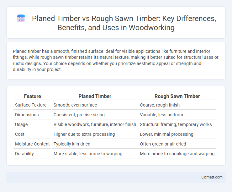 Planed Timber vs Rough Sawn Timber: Key Differences, Benefits, and Uses in Woodworking
