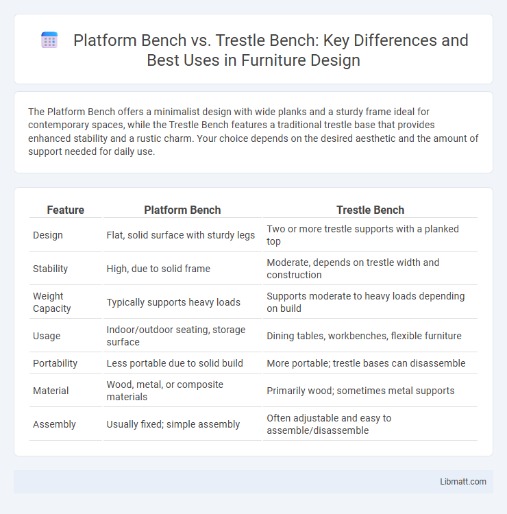 Platform Bench vs. Trestle Bench: Key Differences and Best Uses in Furniture Design