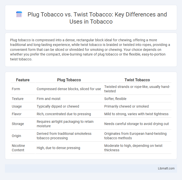Plug Tobacco vs. Twist Tobacco: Key Differences and Uses in Tobacco
