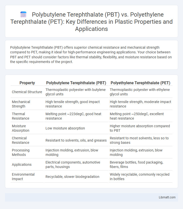 Polybutylene Terephthalate (PBT) vs. Polyethylene Terephthalate (PET): Key Differences in Plastic Properties and Applications