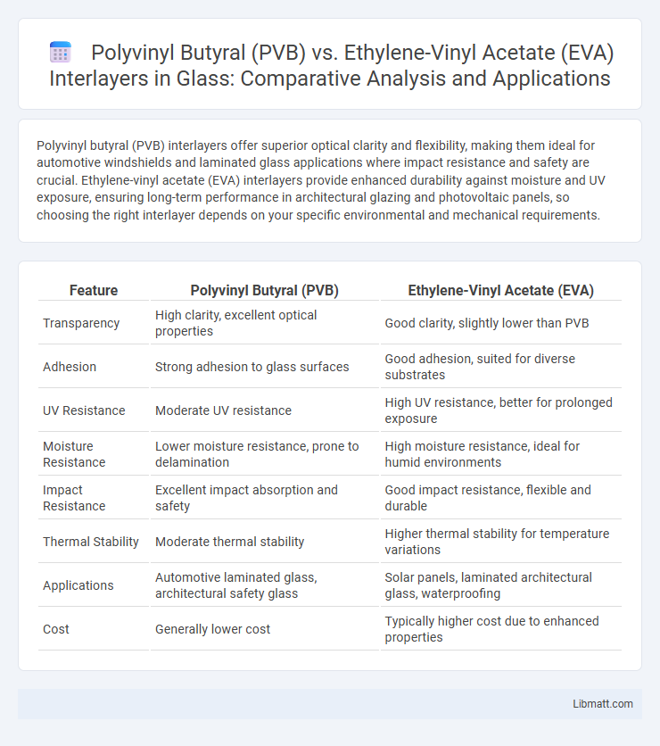 Polyvinyl Butyral (PVB) vs. Ethylene-Vinyl Acetate (EVA) Interlayers in Glass: Comparative Analysis and Applications
