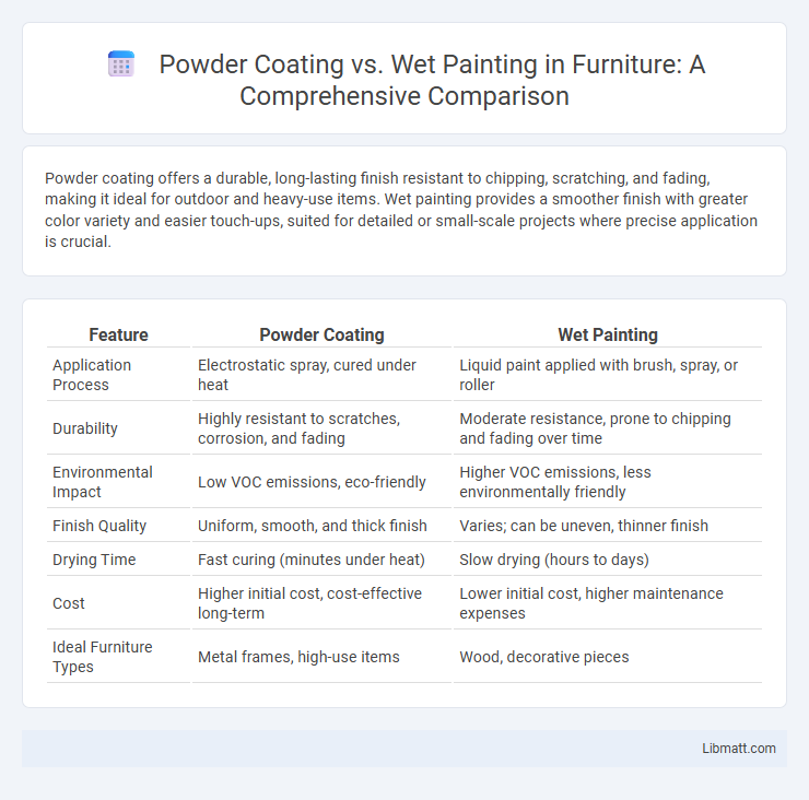 Powder Coating vs. Wet Painting in Furniture: A Comprehensive Comparison