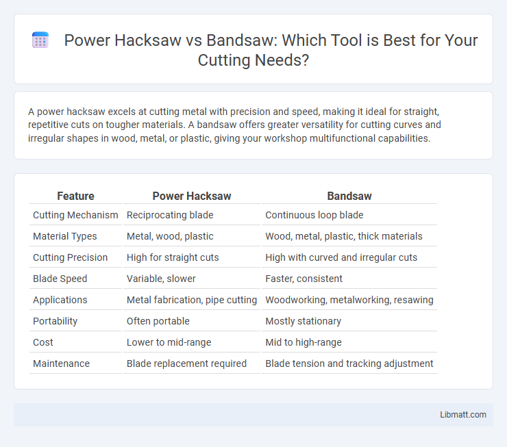 Power Hacksaw vs Bandsaw: Which Tool is Best for Your Cutting Needs?
