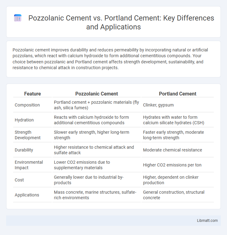 Pozzolanic Cement vs. Portland Cement: Key Differences and Applications