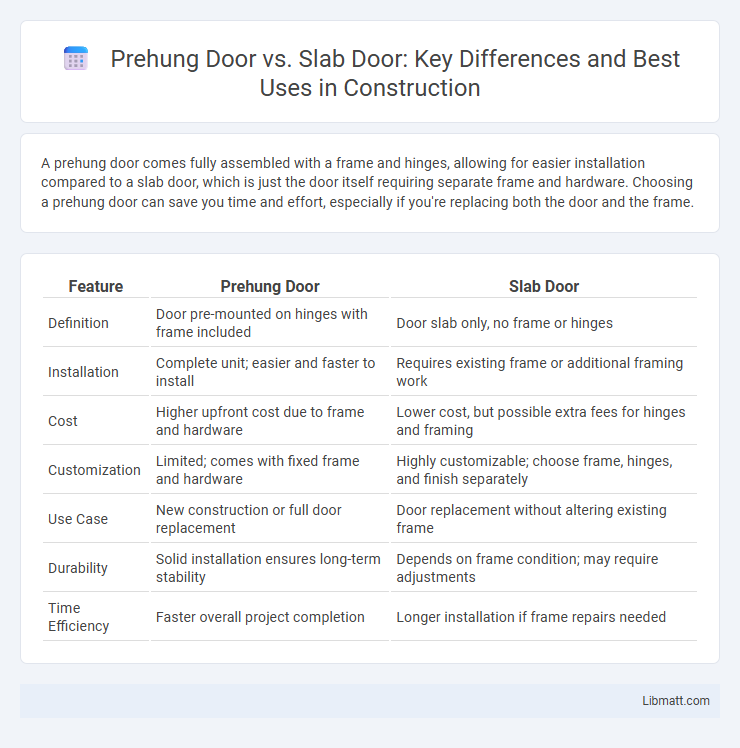 Prehung Door vs. Slab Door: Key Differences and Best Uses in Construction