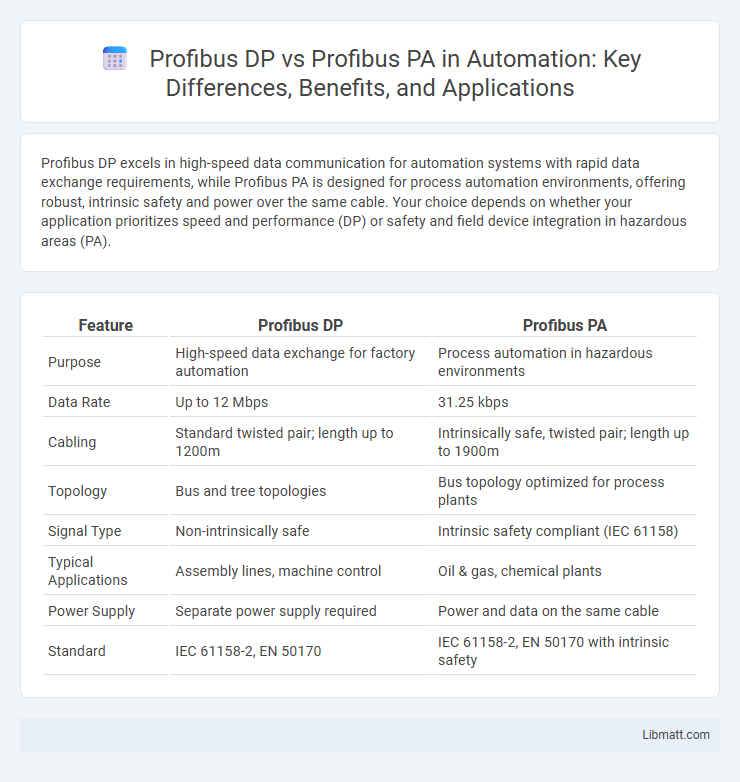 Profibus DP vs Profibus PA in Automation: Key Differences, Benefits, and Applications