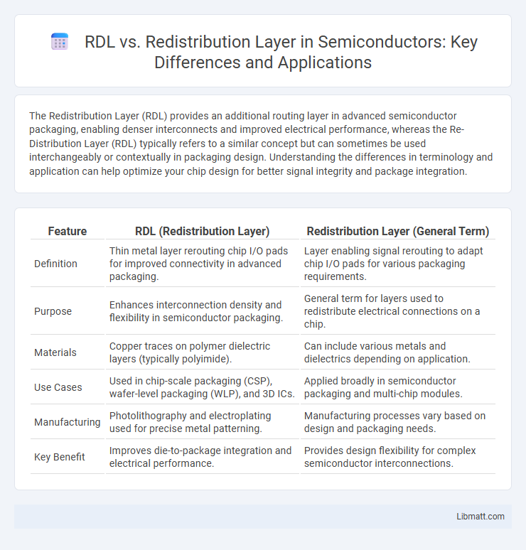 RDL vs. Redistribution Layer in Semiconductors: Key Differences and Applications