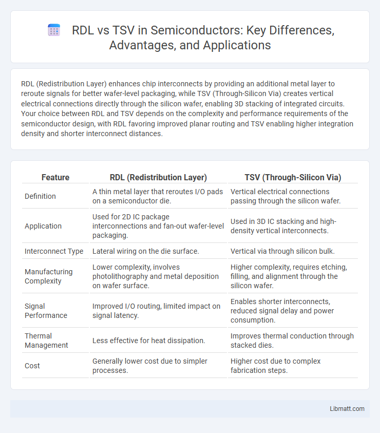 RDL vs TSV in Semiconductors: Key Differences, Advantages, and Applications