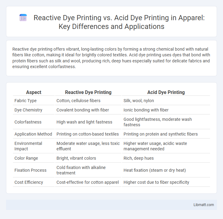 Reactive Dye Printing vs. Acid Dye Printing in Apparel: Key Differences and Applications
