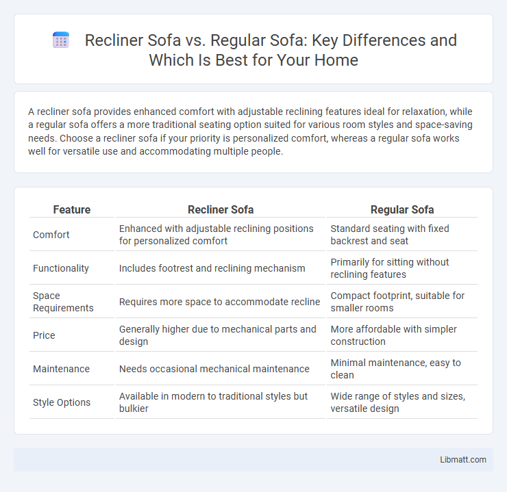 Recliner Sofa vs. Regular Sofa: Key Differences and Which Is Best for Your Home
