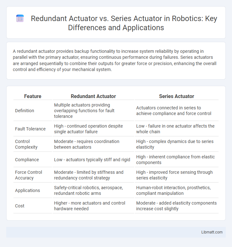 Redundant Actuator vs. Series Actuator in Robotics: Key Differences and Applications