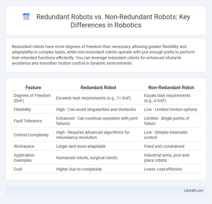 Redundant Robots vs. Non-Redundant Robots: Key Differences in Robotics