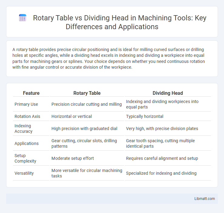 Rotary Table vs Dividing Head in Machining Tools: Key Differences and Applications