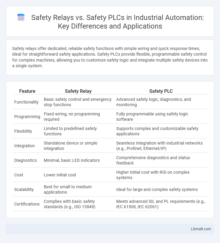 Safety Relays vs. Safety PLCs in Industrial Automation: Key Differences and Applications
