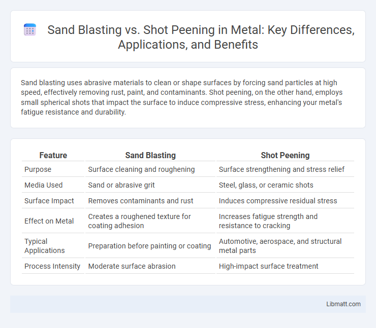 Sand Blasting vs. Shot Peening in Metal: Key Differences, Applications, and Benefits