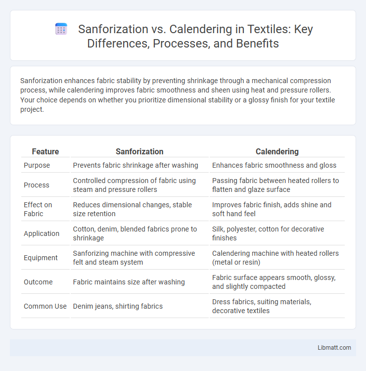 Sanforization vs. Calendering in Textiles: Key Differences, Processes, and Benefits