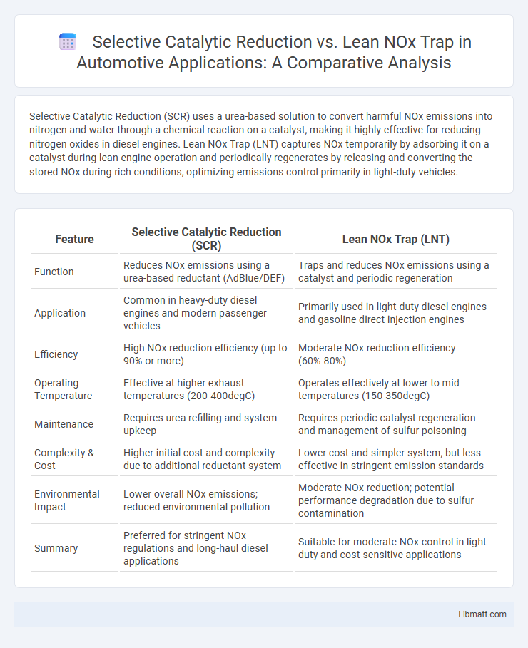 Selective Catalytic Reduction vs. Lean NOx Trap in Automotive Applications: A Comparative Analysis