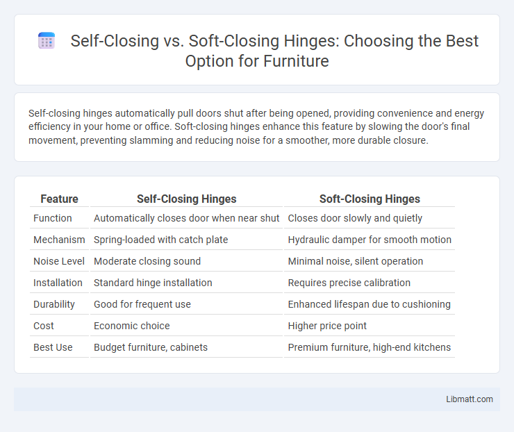 Self-Closing vs. Soft-Closing Hinges: Choosing the Best Option for Furniture