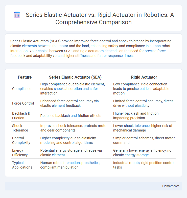Series Elastic Actuator vs. Rigid Actuator in Robotics: A Comprehensive Comparison