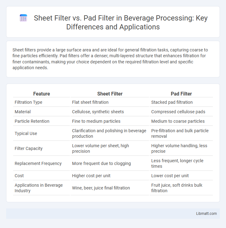 Sheet Filter vs. Pad Filter in Beverage Processing: Key Differences and Applications
