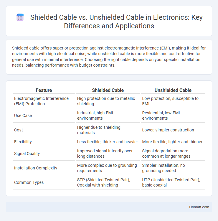Shielded Cable vs. Unshielded Cable in Electronics: Key Differences and Applications