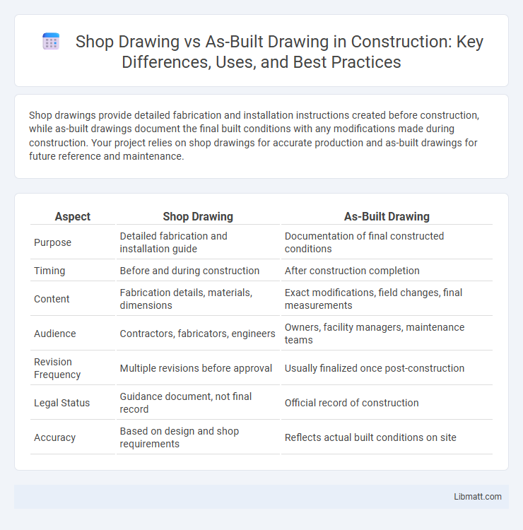 Shop Drawing vs As-Built Drawing in Construction: Key Differences, Uses, and Best Practices