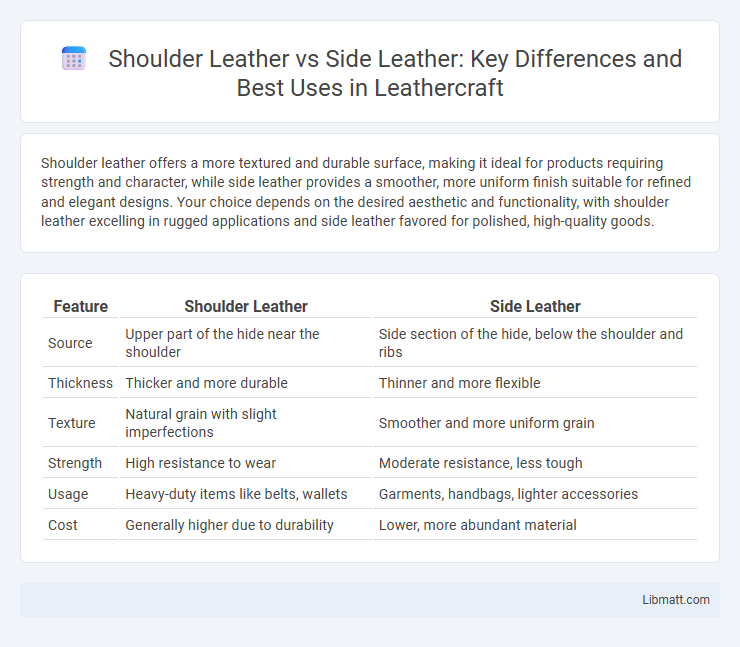Shoulder Leather vs Side Leather: Key Differences and Best Uses in Leathercraft