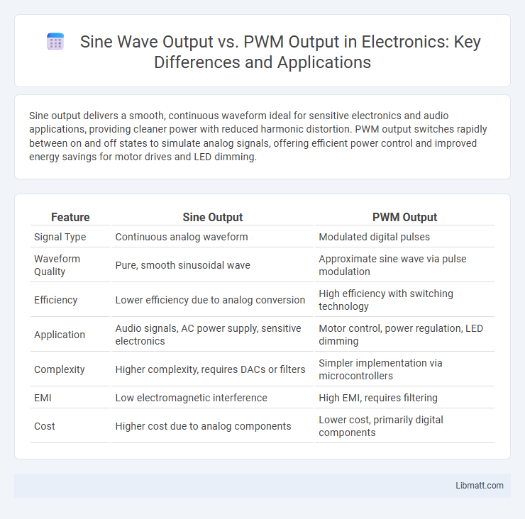 Sine Wave Output vs. PWM Output in Electronics: Key Differences and Applications