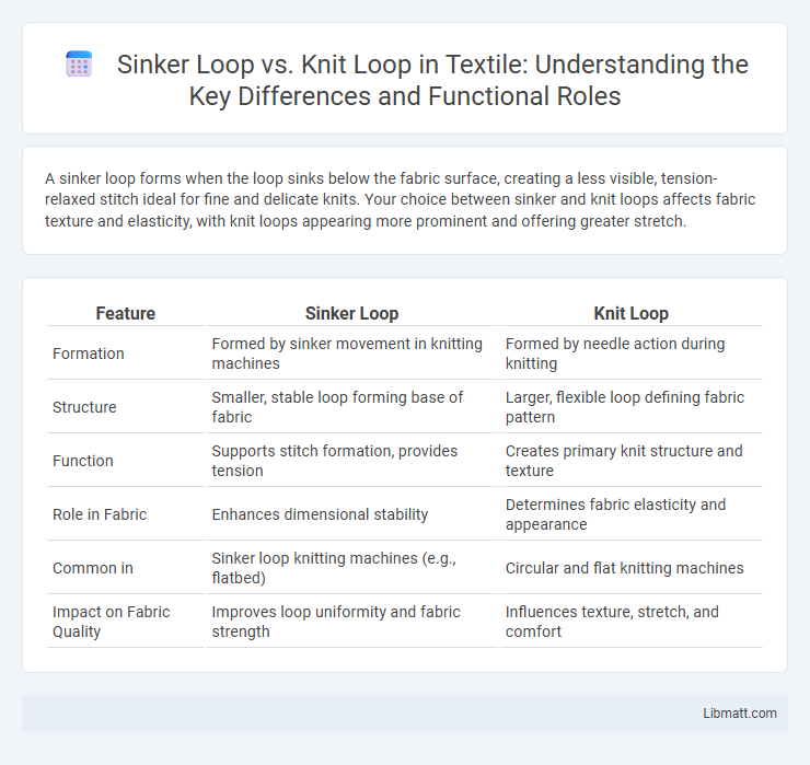 Sinker Loop vs. Knit Loop in Textile: Understanding the Key Differences and Functional Roles