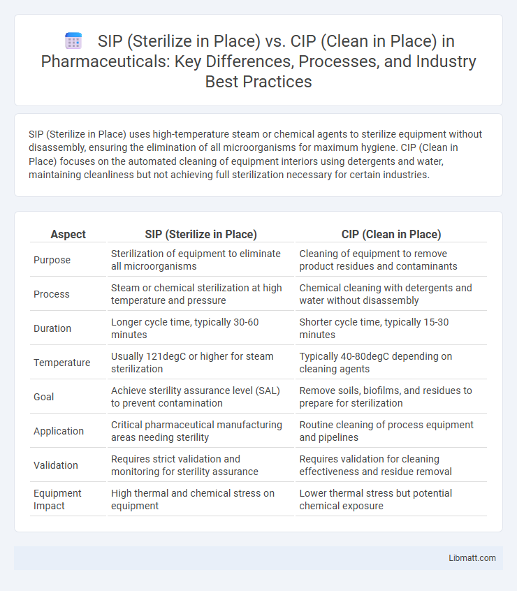 SIP (Sterilize in Place) vs. CIP (Clean in Place) in Pharmaceuticals: Key Differences, Processes, and Industry Best Practices