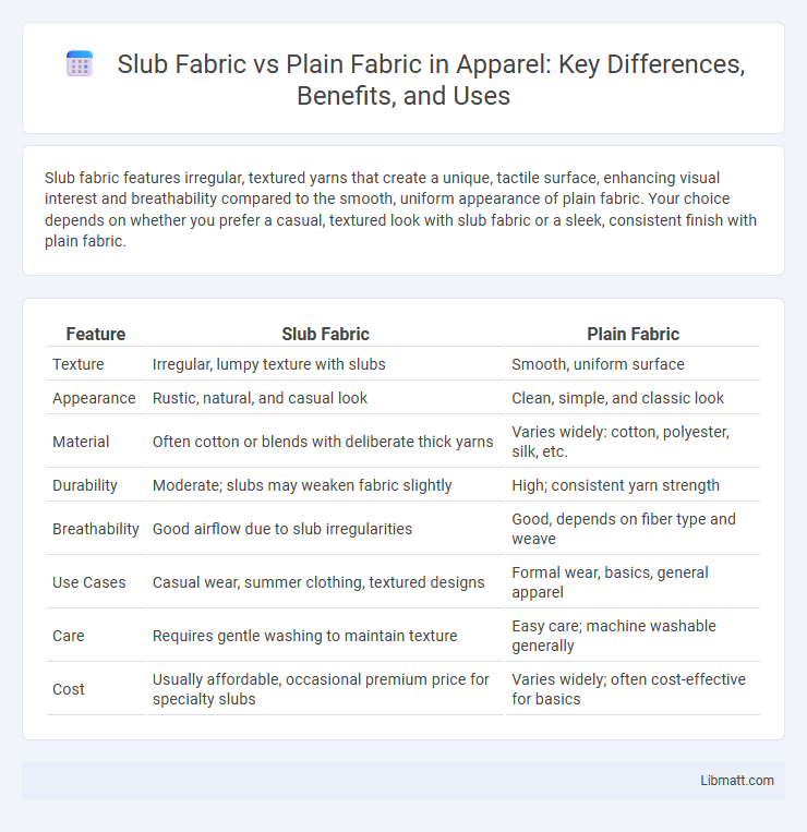 Slub Fabric vs Plain Fabric in Apparel: Key Differences, Benefits, and Uses