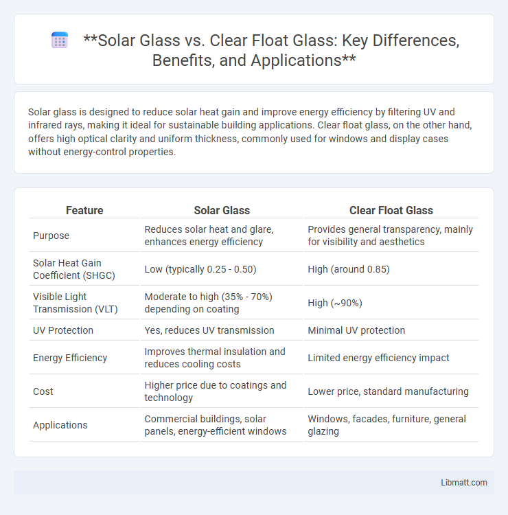 Solar Glass vs. Clear Float Glass: Key Differences, Benefits, and Applications