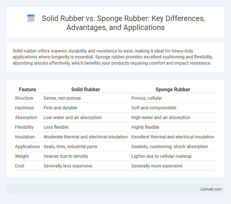 Solid Rubber vs. Sponge Rubber: Key Differences, Advantages, and Applications