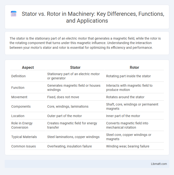 Stator vs. Rotor in Machinery: Key Differences, Functions, and Applications
