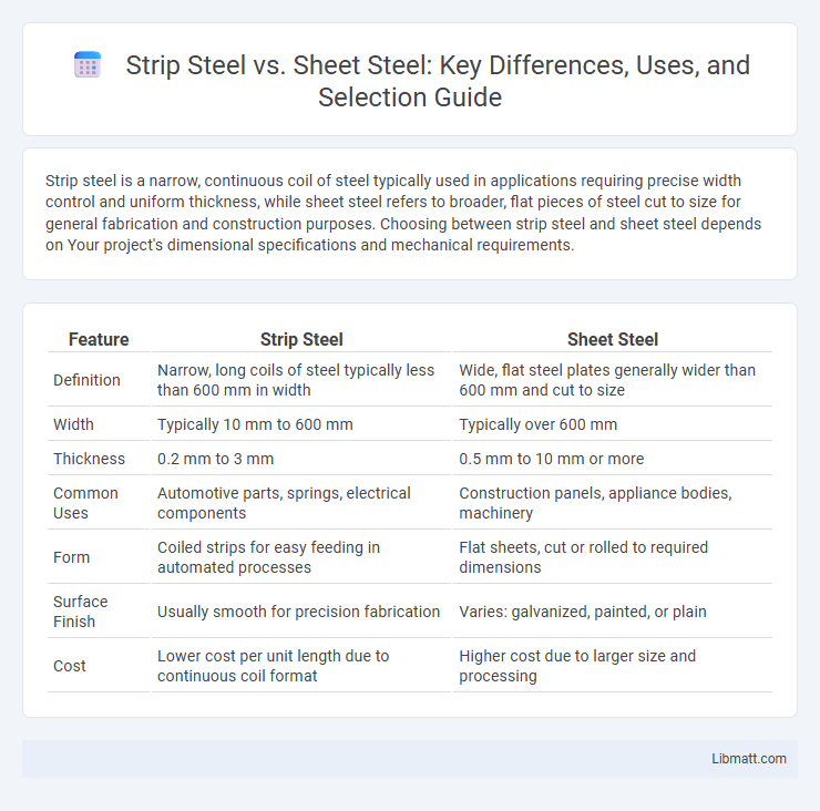 Strip Steel vs. Sheet Steel: Key Differences, Uses, and Selection Guide