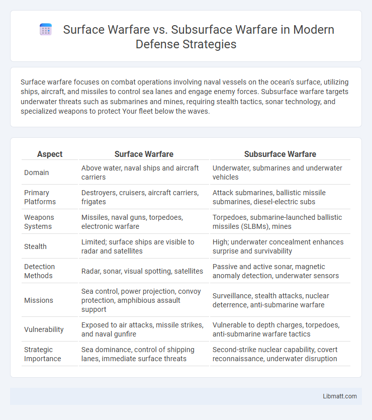 Surface Warfare vs. Subsurface Warfare in Modern Defense Strategies