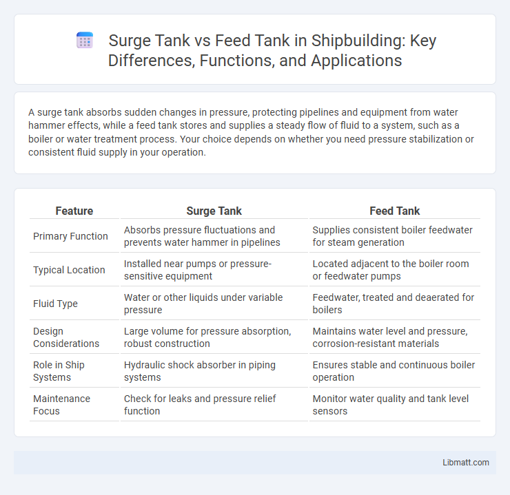 Surge Tank vs Feed Tank in Shipbuilding: Key Differences, Functions, and Applications