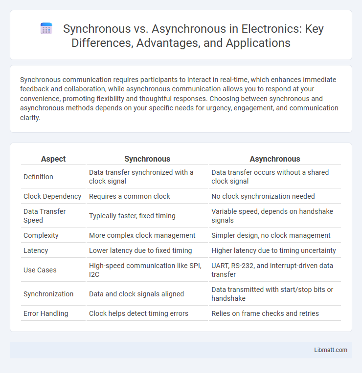 Synchronous vs. Asynchronous in Electronics: Key Differences, Advantages, and Applications