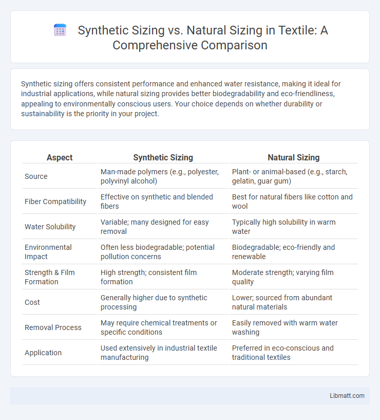 Synthetic Sizing vs. Natural Sizing in Textile: A Comprehensive Comparison