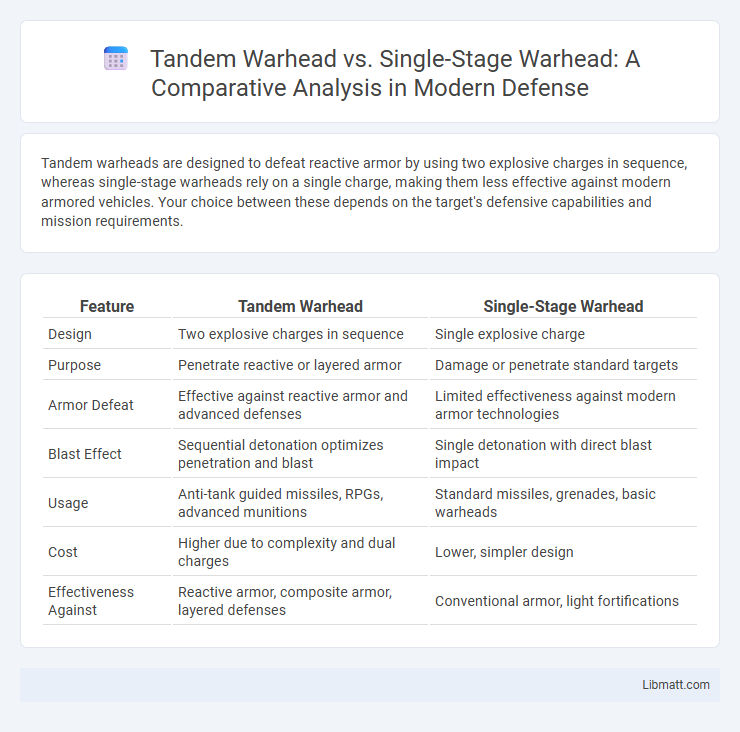 Tandem Warhead vs. Single-Stage Warhead: A Comparative Analysis in Modern Defense
