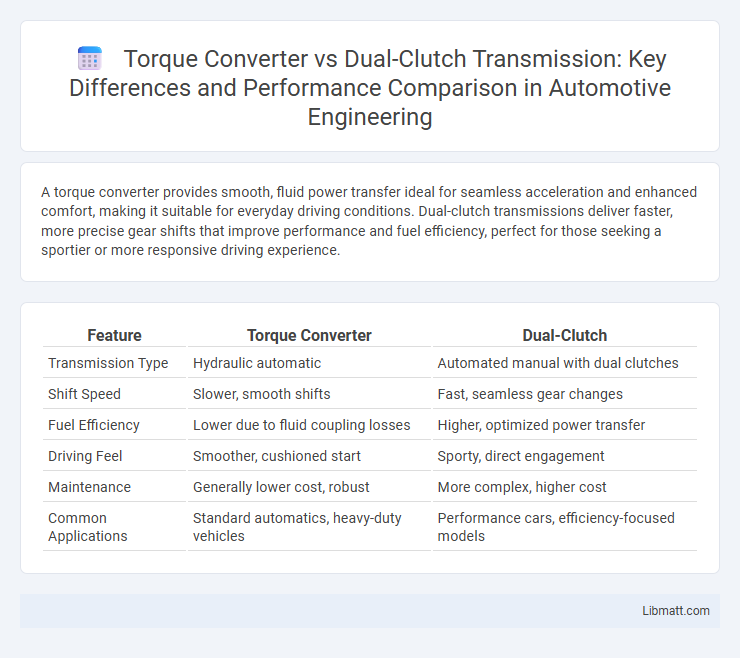 Torque Converter vs Dual-Clutch Transmission: Key Differences and Performance Comparison in Automotive Engineering