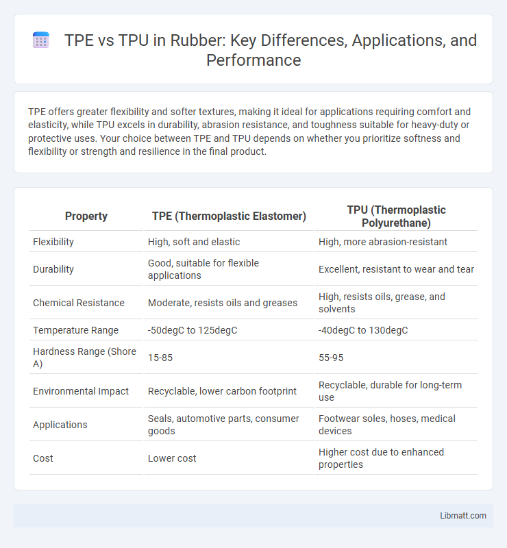 TPE vs TPU in Rubber: Key Differences, Applications, and Performance