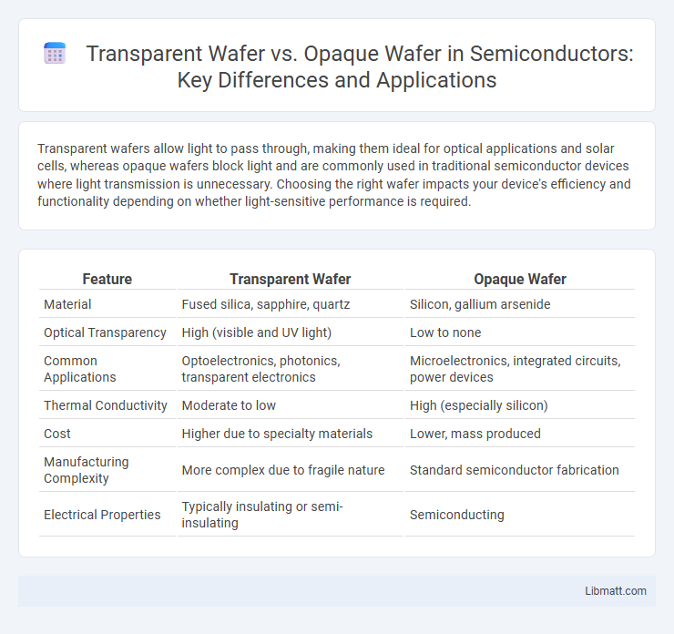 Transparent Wafer vs. Opaque Wafer in Semiconductors: Key Differences and Applications