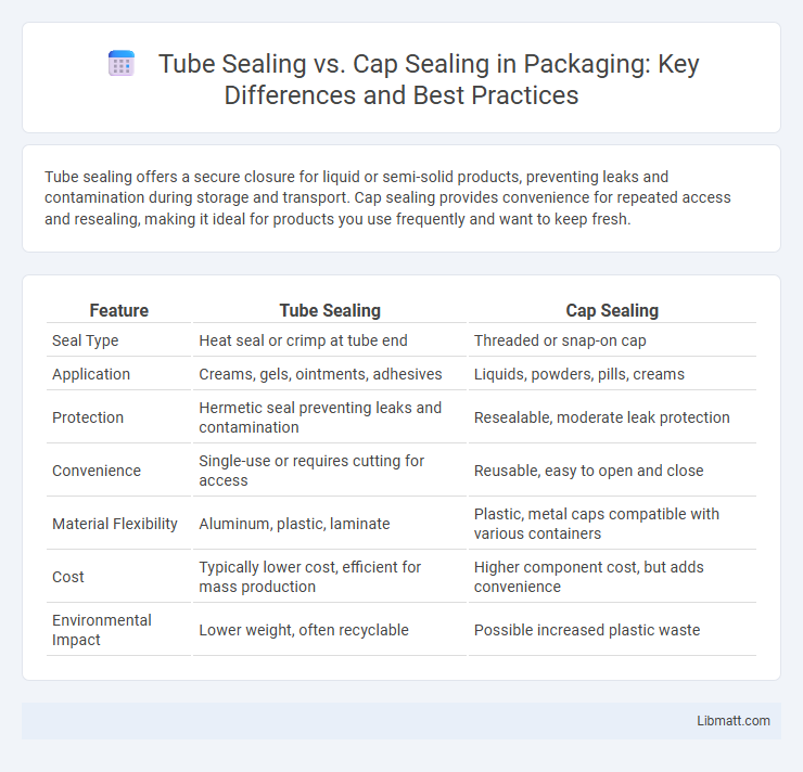 Tube Sealing vs. Cap Sealing in Packaging: Key Differences and Best Practices