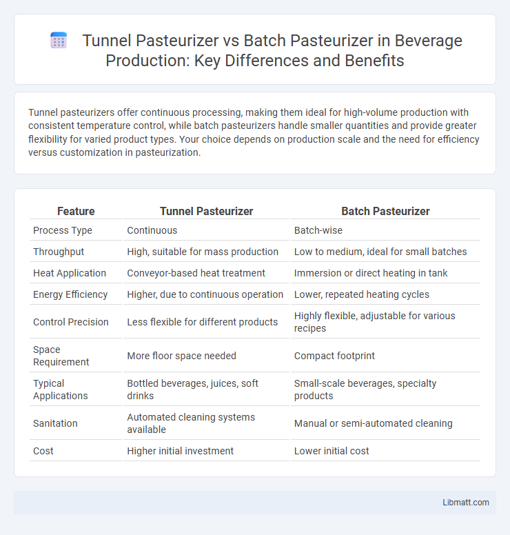 Tunnel Pasteurizer vs Batch Pasteurizer in Beverage Production: Key Differences and Benefits