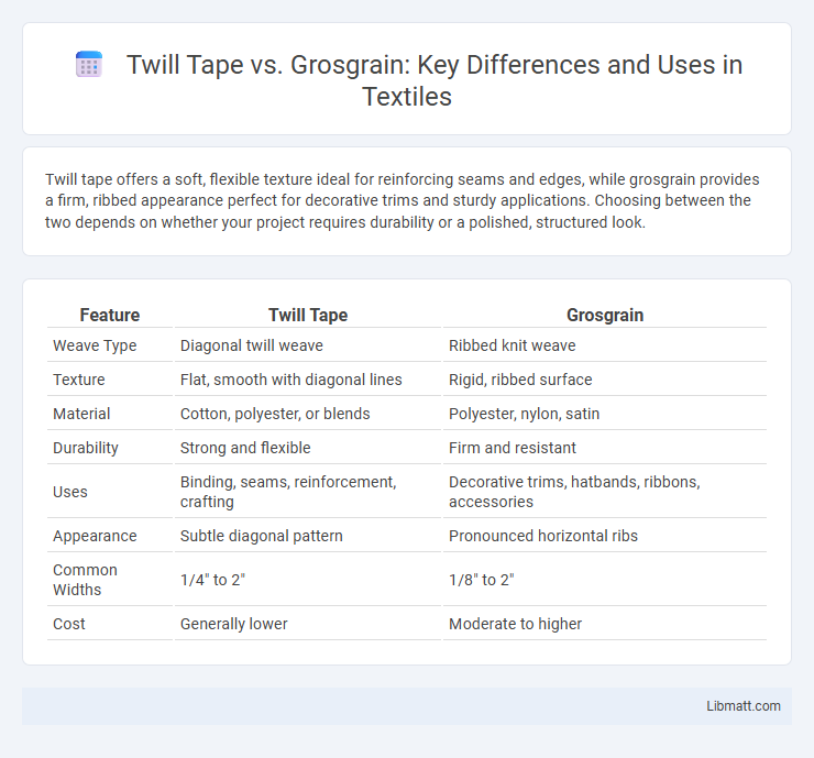 Twill Tape vs. Grosgrain: Key Differences and Uses in Textiles