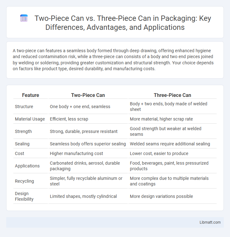 Two-Piece Can vs. Three-Piece Can in Packaging: Key Differences, Advantages, and Applications